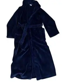 Soma EMBRACEABLE Plush Short Robe Dark Blue Womens Size S/M