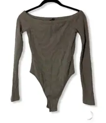 Sen Ari Off-the-Shoulder Ribbed Bodysuit – Size S, Made in USA