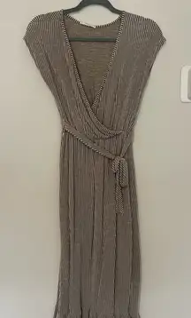 Caution To The Wind Gray Striped Top