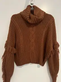 Brown Turtleneck Sweater