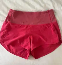 Pink Lululemon Speed Up High-Rise Shorts 2.5"