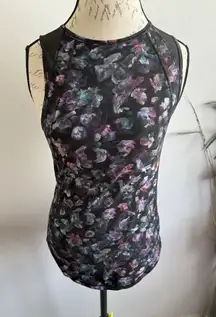 Lululemon Tank Top Women's Size 6 Floral Print Sculpt Active Casual Running Gym