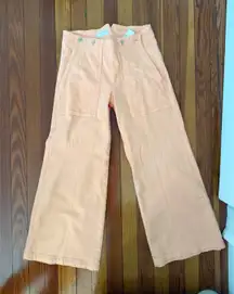 Anthropologie Orange Wide leg jeans 26