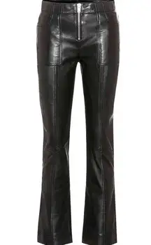 NWT GANNI Black Leather Trousers