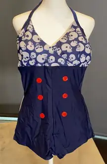 Women’s One Piece Swimsuit Halter Neck Size 4 NWOT