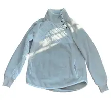 Abercrombie & Fitch Cream Fleece Pullover M Minimalist Neutral Winter Essential