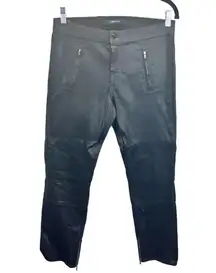 J BRAND Julia Lacquered Pants Black Size 28 Cropped Skinny Mid Rise Biker Moto