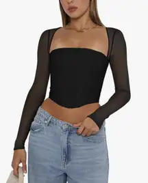 Amazon Top Corset Black