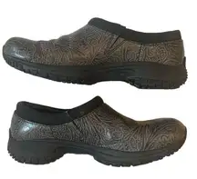 Merrell Encore MOC PRO LAB-W Work Clog Charcoal Slip On Mocs SlipGuard Size 9