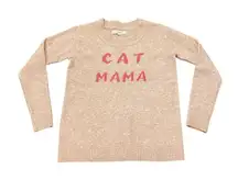 Loft Crew Neck Sweater XS‎ Cat Mama Pink Pullover Top