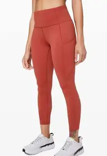 Lululemon  Fast and Free Tight II 25" *Non-Reflective Nulux
In Cayenne