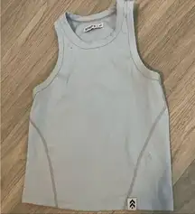 Blue Crew Neck Tank Top for Versatile Wear