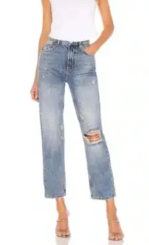 Free People Dakota Straight Leg Jean 0 Indigo Blue Size 25 Revolve We The Free