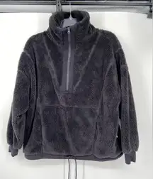 Joy Lab Women’s High Pile, Half Zip Fleece pull over, black, size‎ Medium