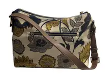 SPARTINA 449 Linen and Leather Daufskie Island Handbag Multicolor 8.5X3.5X11