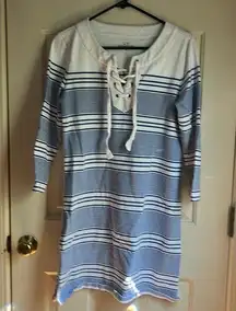 long sleeve comfy striped sweater dress in women’s small. GUC.