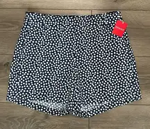 Spanx Sunshine 6" Navy Painted Dot High Rise Summer Shorts‎ Size Medium