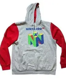 Nintendo 64 unisex gray graphic hoodie XL