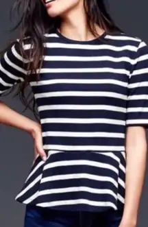 💈 EUC Striped Peplum Top