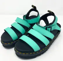 Dr. Martens Turquoise Blue Blaire Platform Sandal