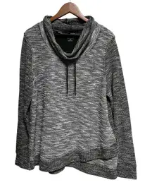 027-024 Calvin Klein Knit Army Green White Pullover Sweater Size 1X Women