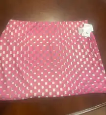 NWT pink/Purple Prism Check  Mini Skirt