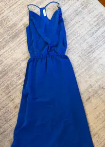 Amanda Uprichard Vibrant Blue Backless Dress