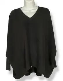 NWT Tempo Paris Sweater Oversized Fitted Sleeve Black Size‎ Medium/Large V-Neck
