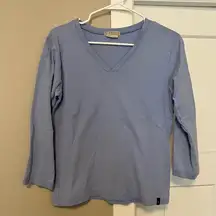 Royal Robbins Blue Fitted 3/4 Sleeve Top