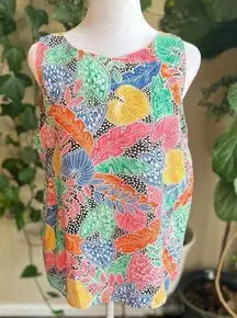 VINTAGE 80’S Charter Club Floral Retro Tank Top | 10