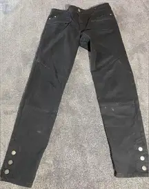 Peruvian Connection Black Straight Leg Jeans With Buttons ( 8 )‎