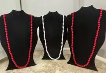 3 Trifari Vintage Signed Bead Necklaces