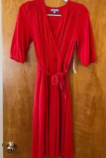 Draper James  RSVP Reese Witherspoon Knit Wrap Dress Red NWT Size XS