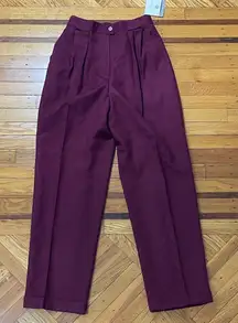 Jones New York Women's Burgundy Pants Size 6 NWT
