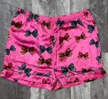 THEIR NIBS SATIN BOW PJ SHORTS Shortie Pajama Bottoms Like NEW!