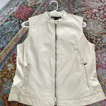 Ralph Lauren cream leather vest