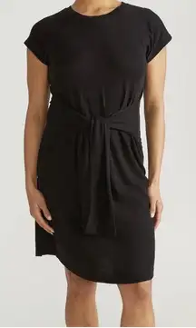 Universal Standard Misa Tie Waist T Shirt Dress Size 2XS (Medium)‎ Black Basic