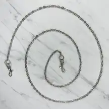 Silver Tone Oval Link Chain Purse Strap 46" Crossbody Bag Replacement ✨