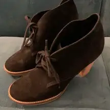 J. Crew MacAlister High Heel Black Suede Ankle Boot Size 7 $225