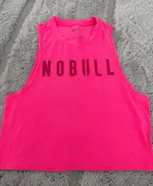 Nobull neon muscle crop tank size xs