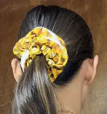 Fall Autumn Leaf Patterned Scrunchie Set (2pcs)