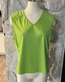 Prospirit Lime Neon Green Moisture Wicking Work Out Tank Top- Size XL