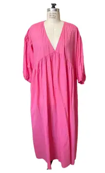 ACACIA Elenora Cotton Maxi Dress in Astor Pink Size Medium/ Large