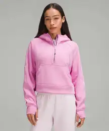 Scuba Oversized Half-Zip Hoodie *Plush Heathered Dahlia Mauve