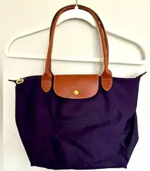 Longchamp le pliage deep purple purse