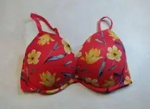 Victoria's Secret PINK Size 32D Super Push Up Bra Floral Plunge