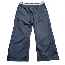 Vintage Y2K Nike Womens Large Grey Lavender Windbreaker Athletic Wide Leg Pants