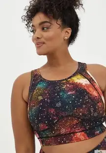 NWT Torrid Women 2X Multicolor Galaxy Sports Bra‎ Activewear Sporty Athletic