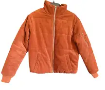 Vylette Rust Colored Corduroy Puffy Jacket Size Small