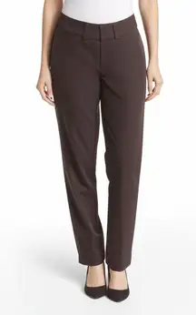 Dockers Womens Brown Metro Curvy Trouser Pants Workwear Casual Size 4 Short